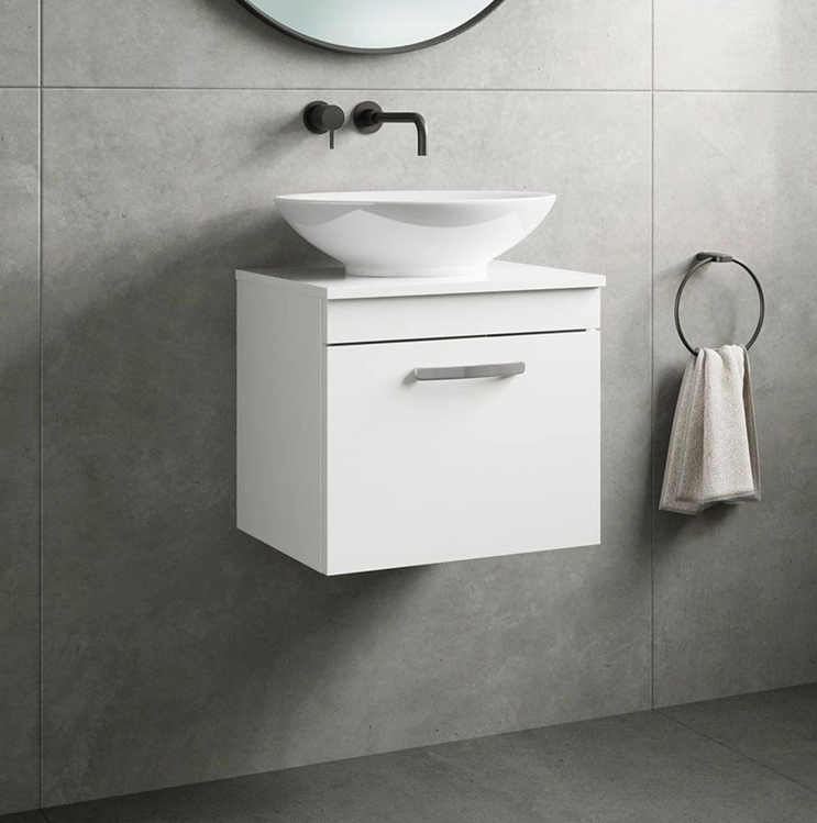 Emily 500mm Wall Mounted 1 Drawer Unit and Countertop