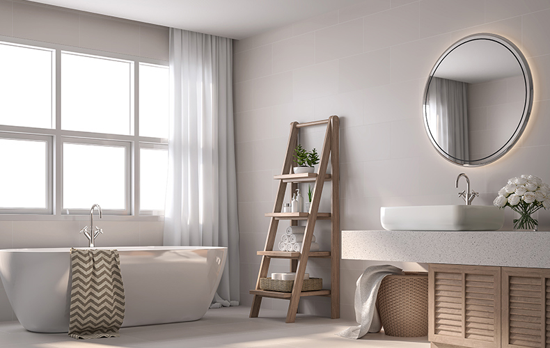 Greige bathroom colours