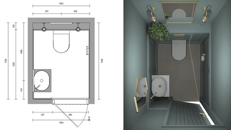 Small Bathroom Layout