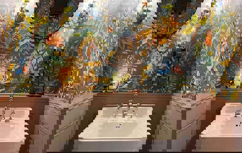 Cloakroom Bathroom Wallpaper