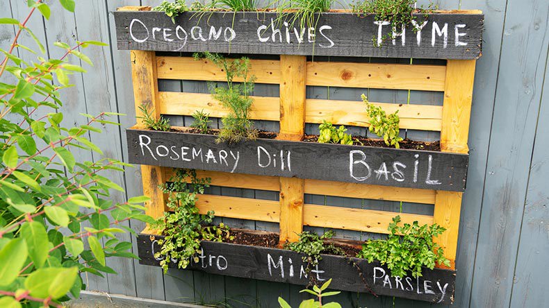 pallet flower bed